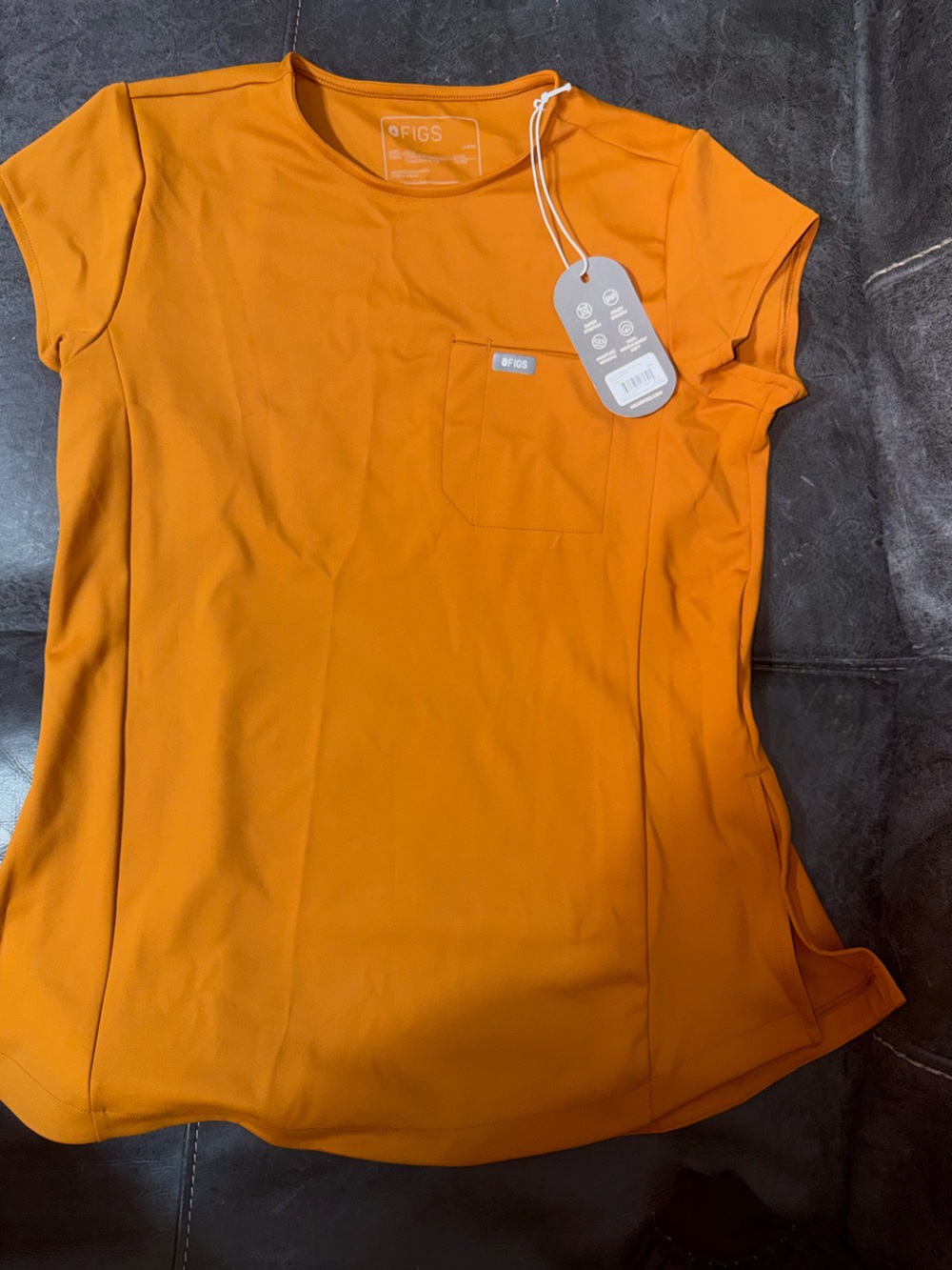 Figs Women's Bright Orange Performance Polo